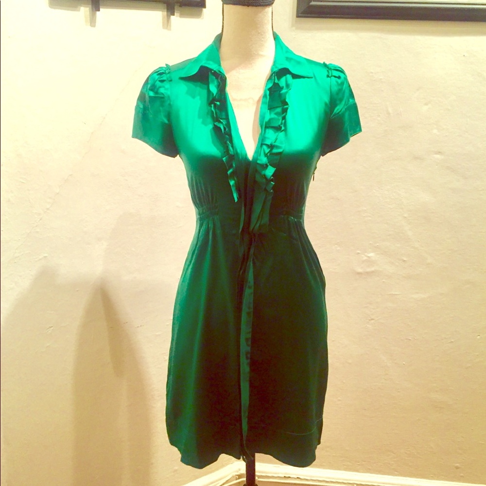 BCBG MaxAzria Silk Green dress